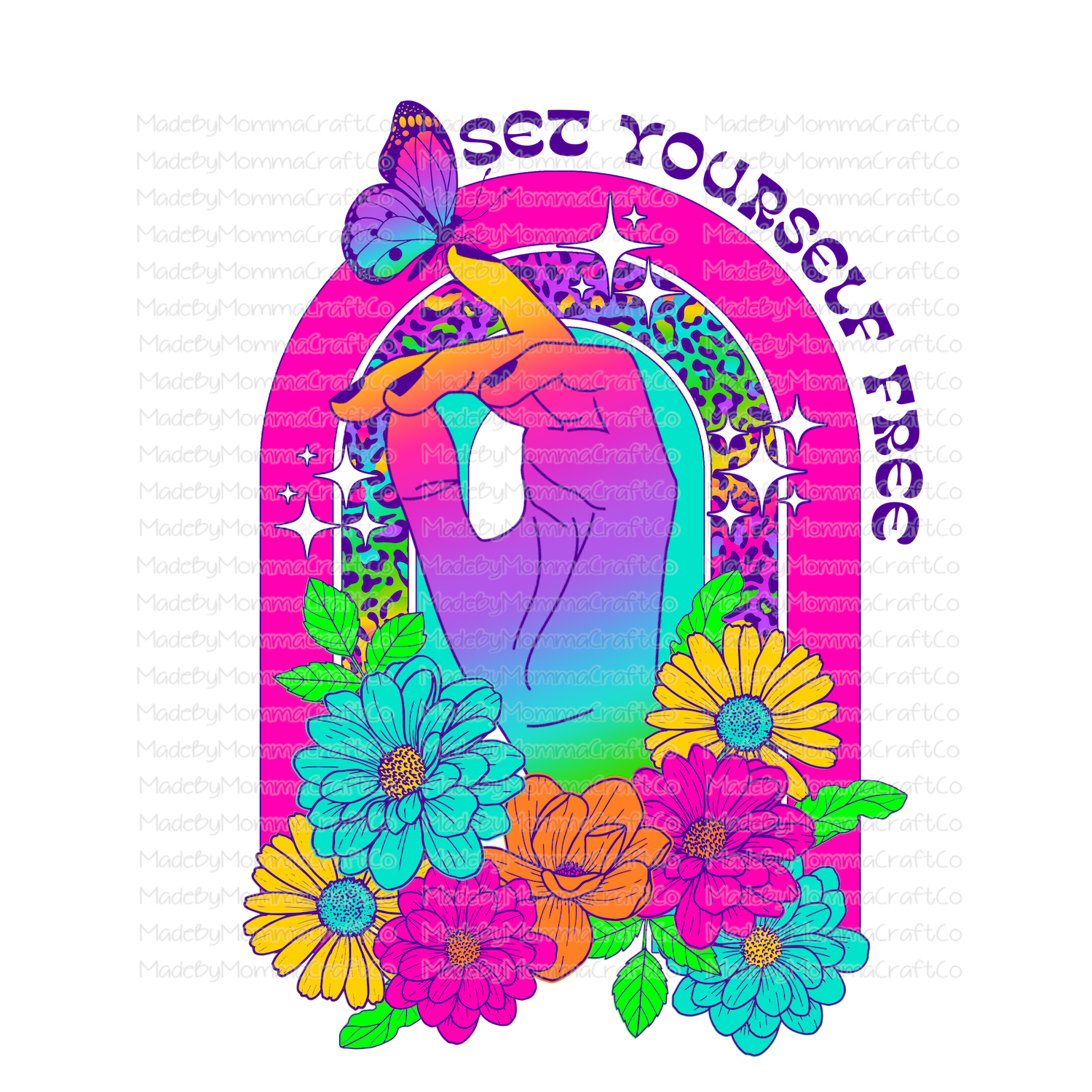 Set Yourself Free Bright - Cheat Clear Waterslide™ or White Cast Sticker