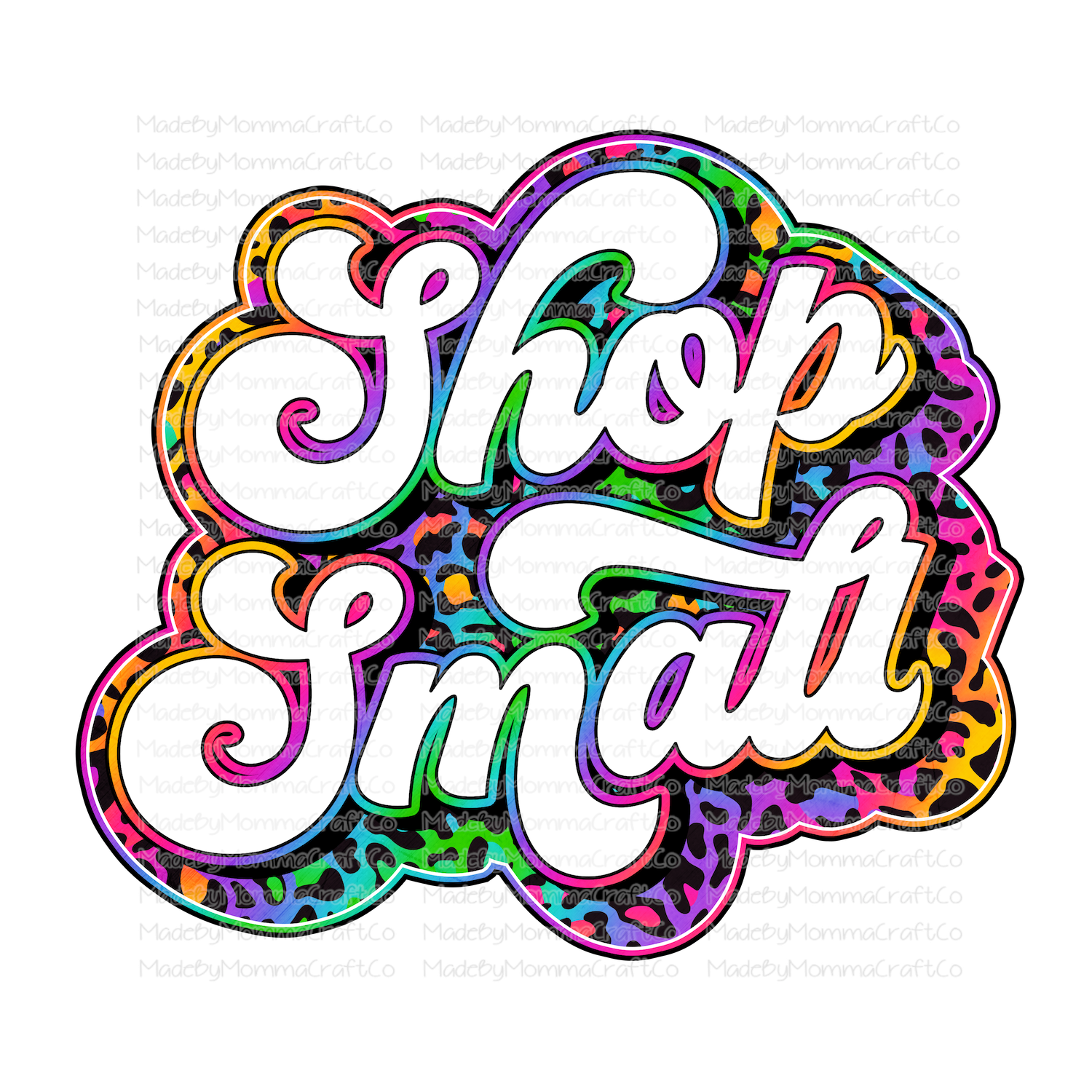 Shop Small Rainbow Leopard - Cheat Clear Waterslide™ or White Cast Sticker