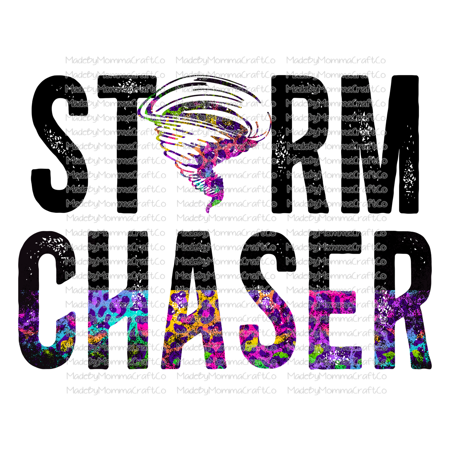 Storm Chaser Grunge Rainbow Leopard - Cheat Clear Waterslide™ or White Cast Sticker