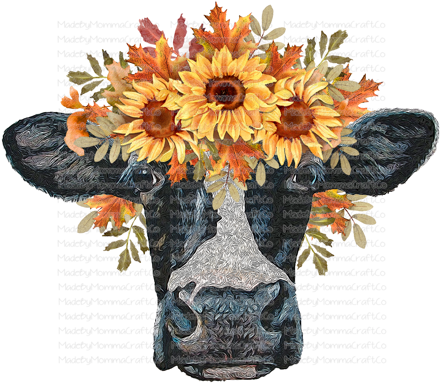 Sunflower Leopard Cow -Cheat Clear Waterslide™ or White Cast Sticker