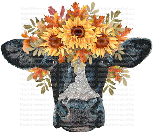 Sunflower Leopard Cow -Cheat Clear Waterslide™ or White Cast Sticker