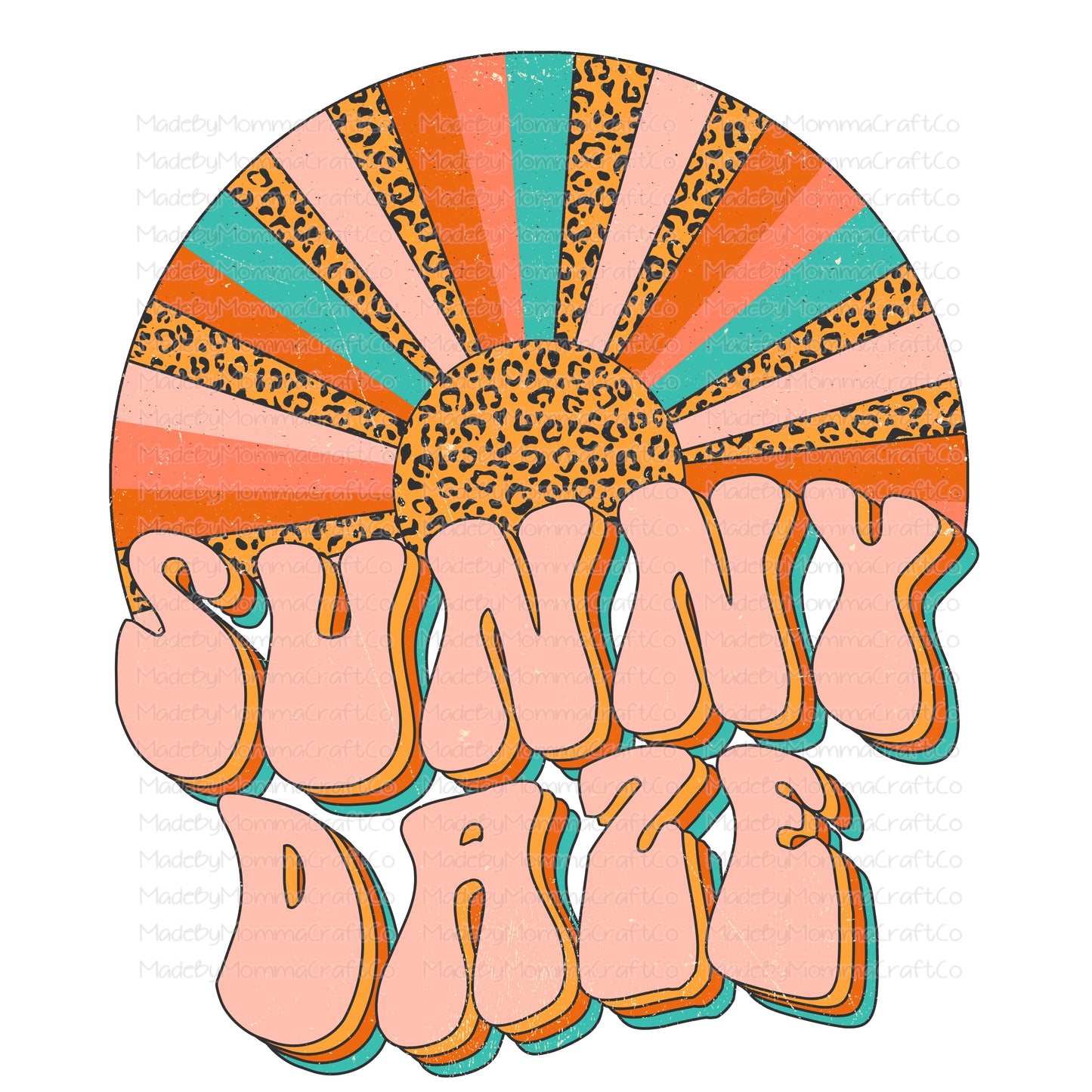 Sunny Daze Leopard Retro - Cheat Clear Waterslide™ or White Cast Sticker