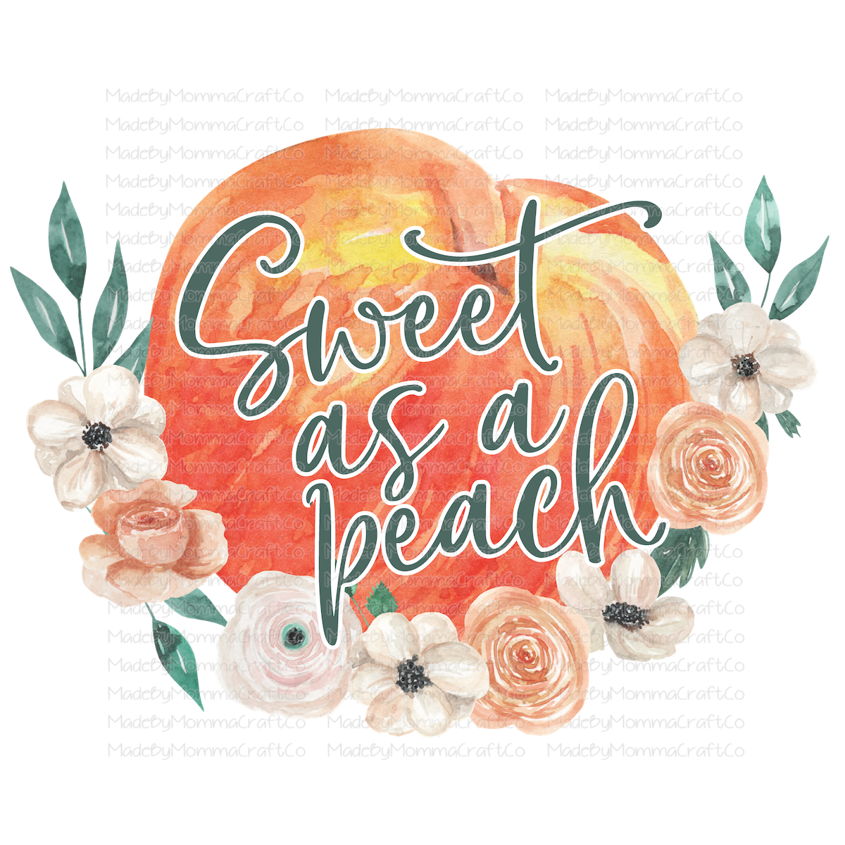 Sweet as a Peach - Cheat Clear Waterslide™ or White Cast Sticker