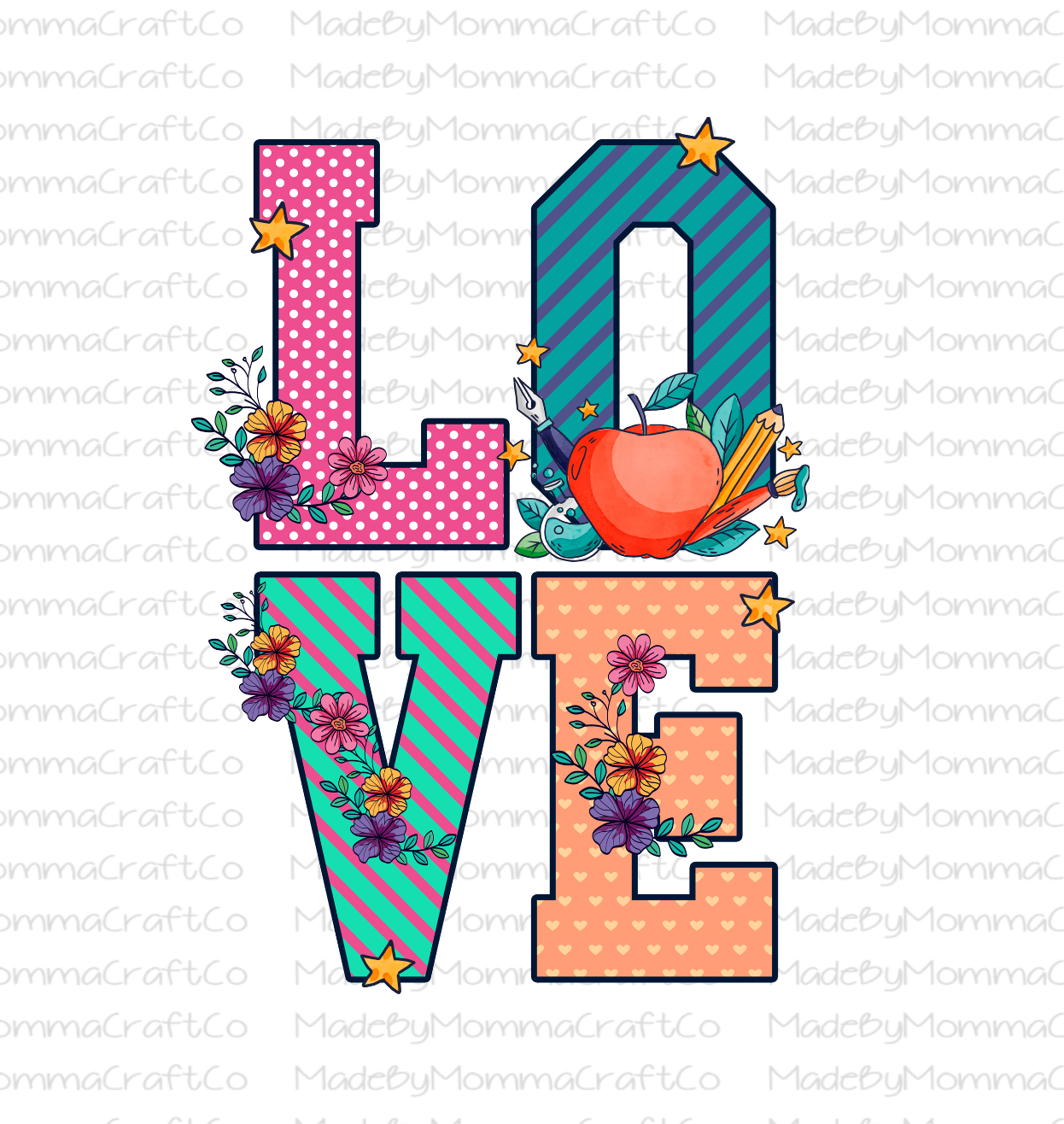 Love - Craft - Art - Cheat Clear Waterslide™ or White Cast Sticker