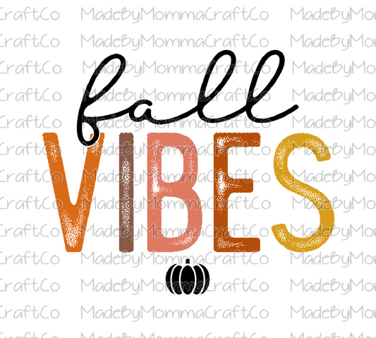 Fall Vibes Pumpkin - Cheat Clear Waterslide™ or White Cast Sticker