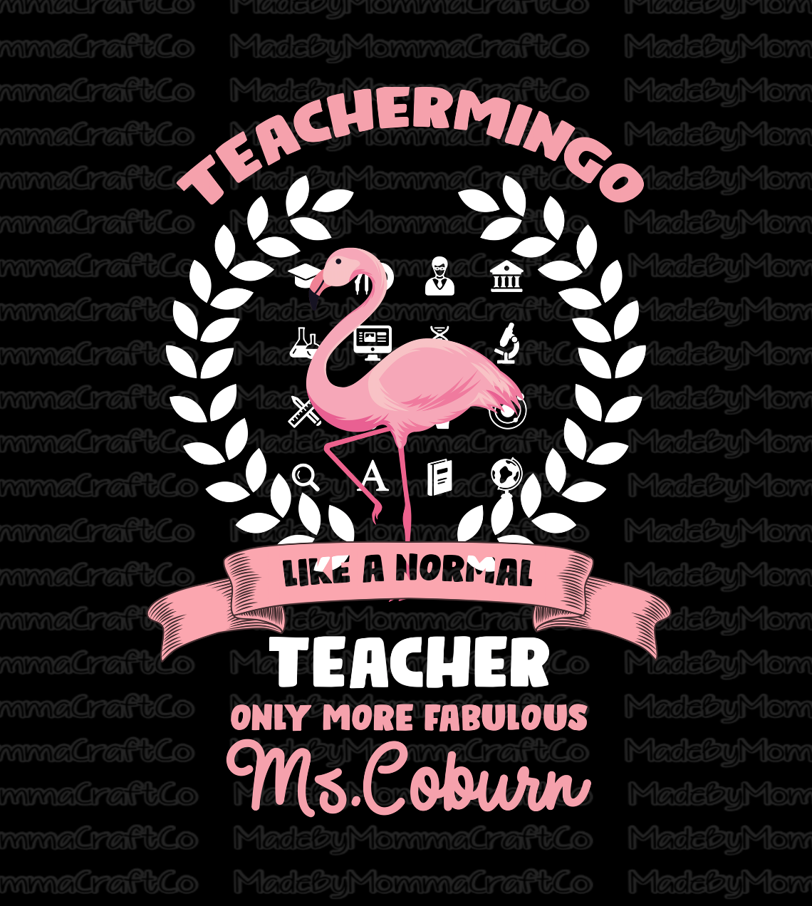 Teachermingo - Flamingo - Cheat Clear Waterslide™ or White Cast Sticker