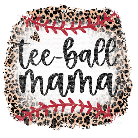 Tee Ball Mama - Cheat Clear Waterslide™ or White Cast Sticker