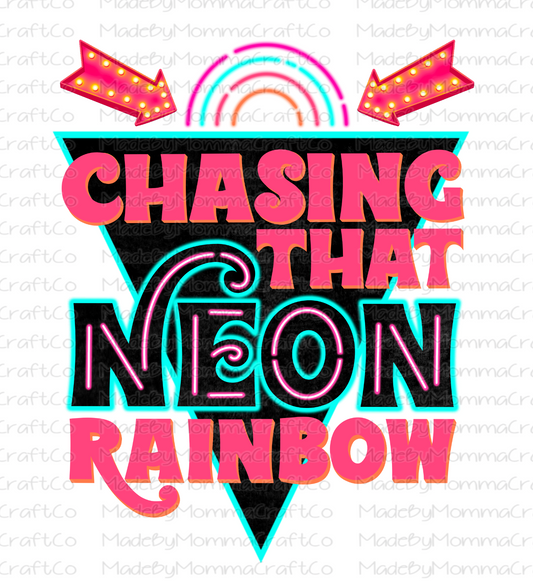 Retro Chasing That Neon Rainbow Black and Pink - Cheat Clear Waterslide™ or White Cast Sticker