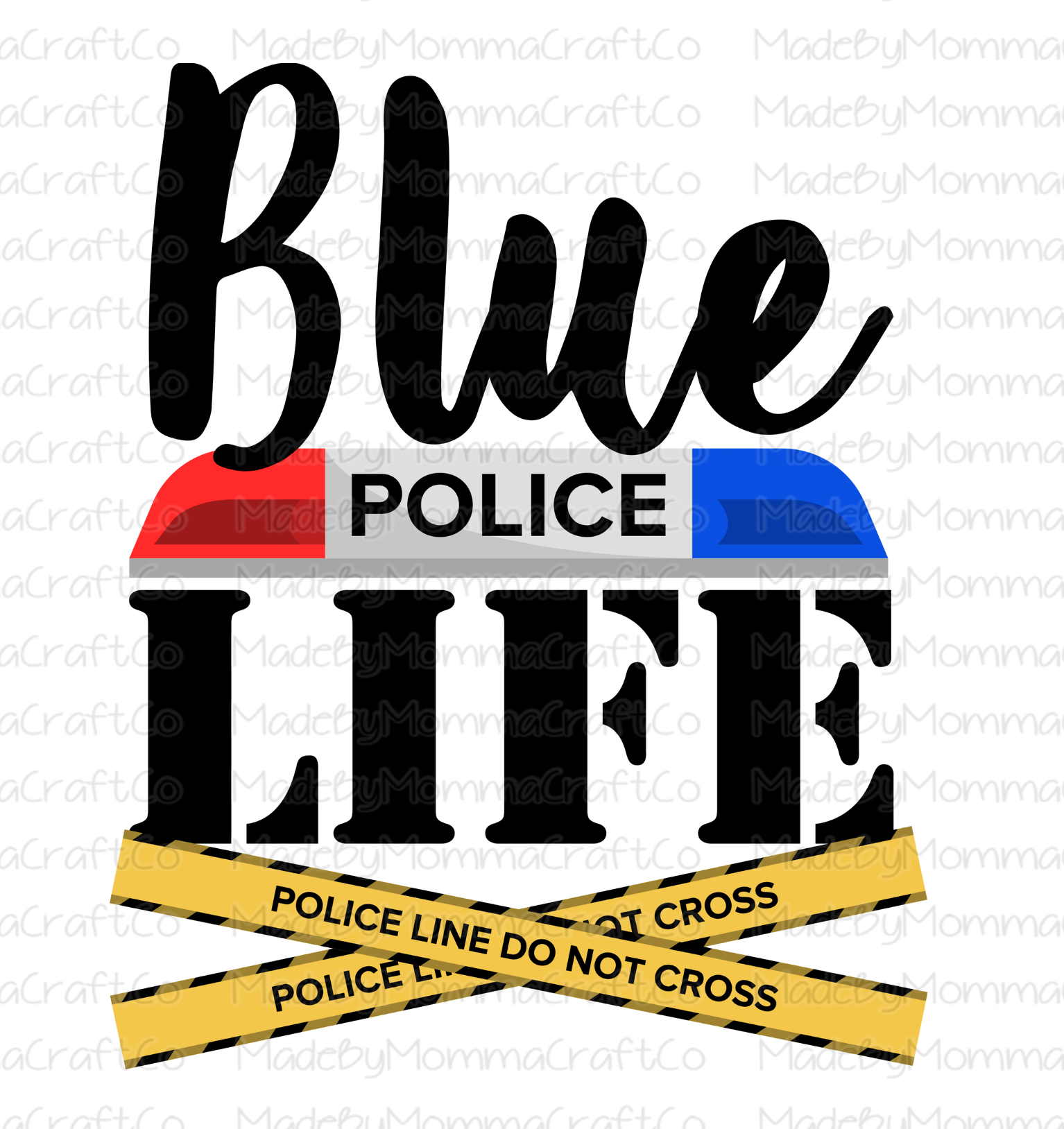 Blue Life - Police Line Do Not Cross - Cheat Clear Waterslide™ or White Cast Sticker
