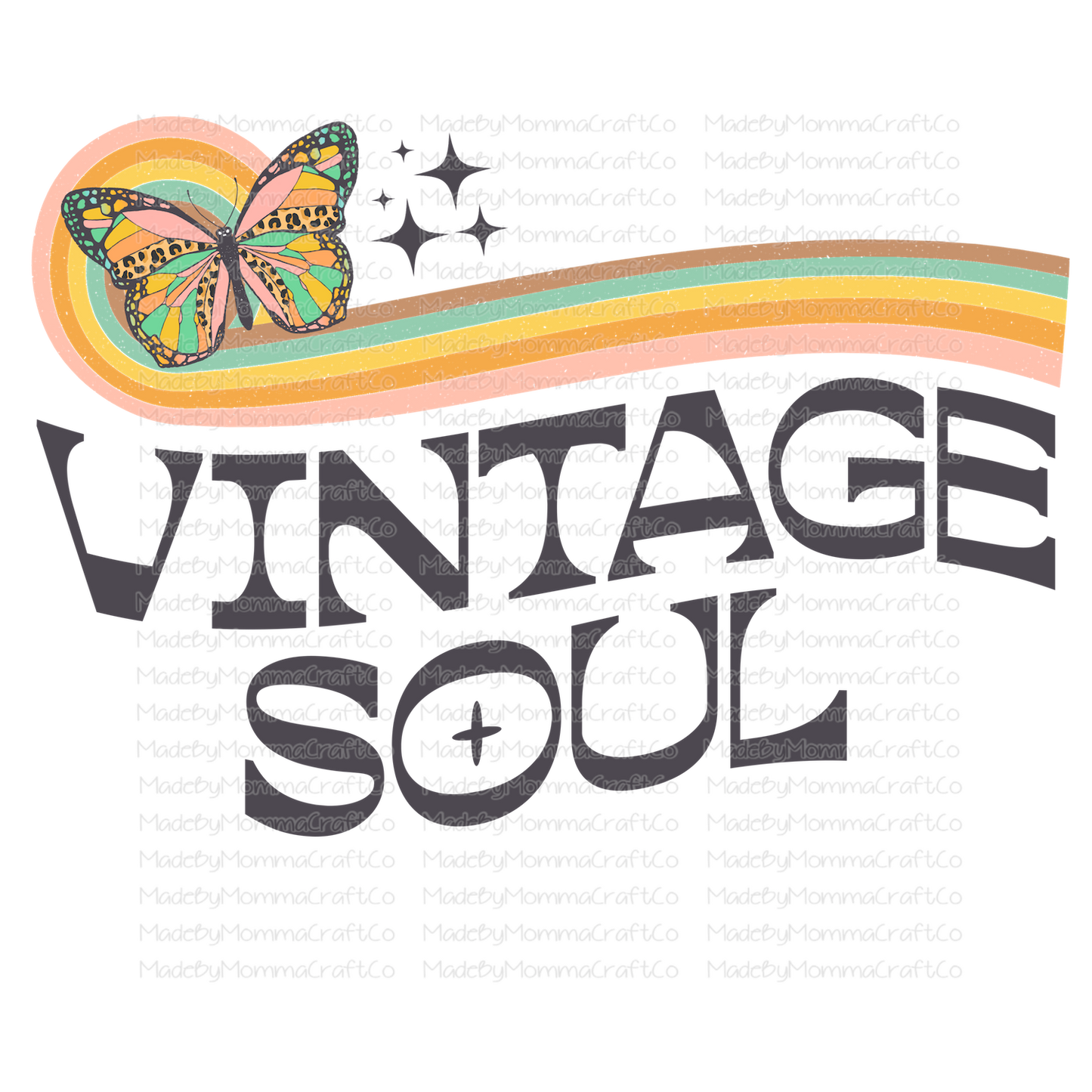 Vintage Soul Butterfly -Cheat Clear Waterslide™ or White Cast Sticker