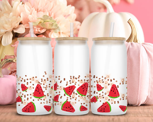 Watermelon Summer Sublimation Libbey Can Wrap