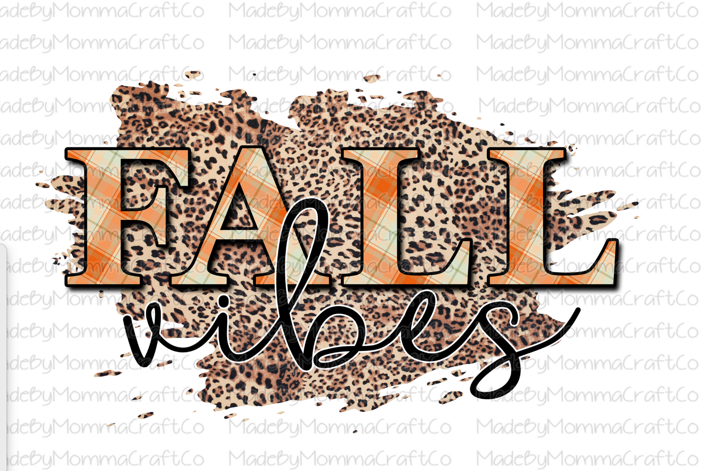 Fall Vibes - Leopard - Cheat Clear Waterslide™ or White Cast Sticker