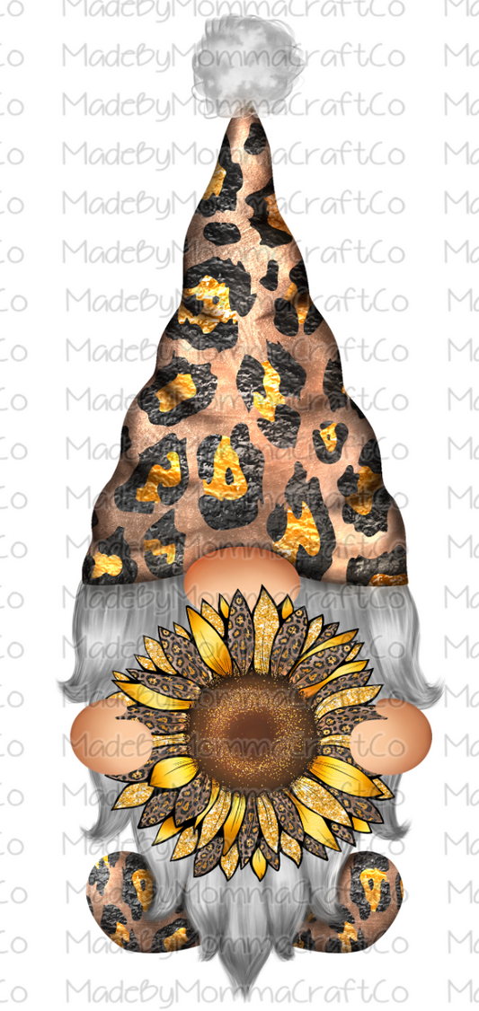 Leopard Sunflower Gnome - Cheat Clear Waterslide™ or White Cast Sticker