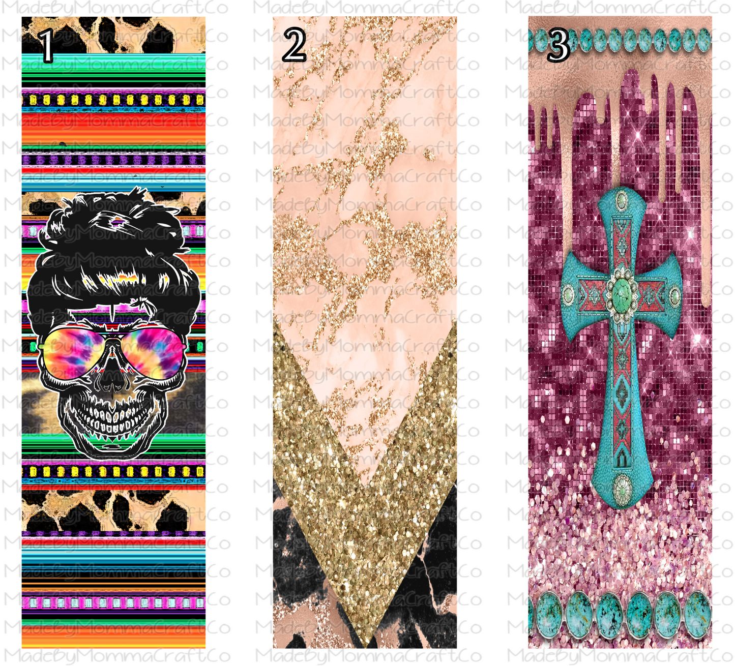 Skull Serape Cross and Western Cross Pen wraps - Printed Waterslide or Digital Download