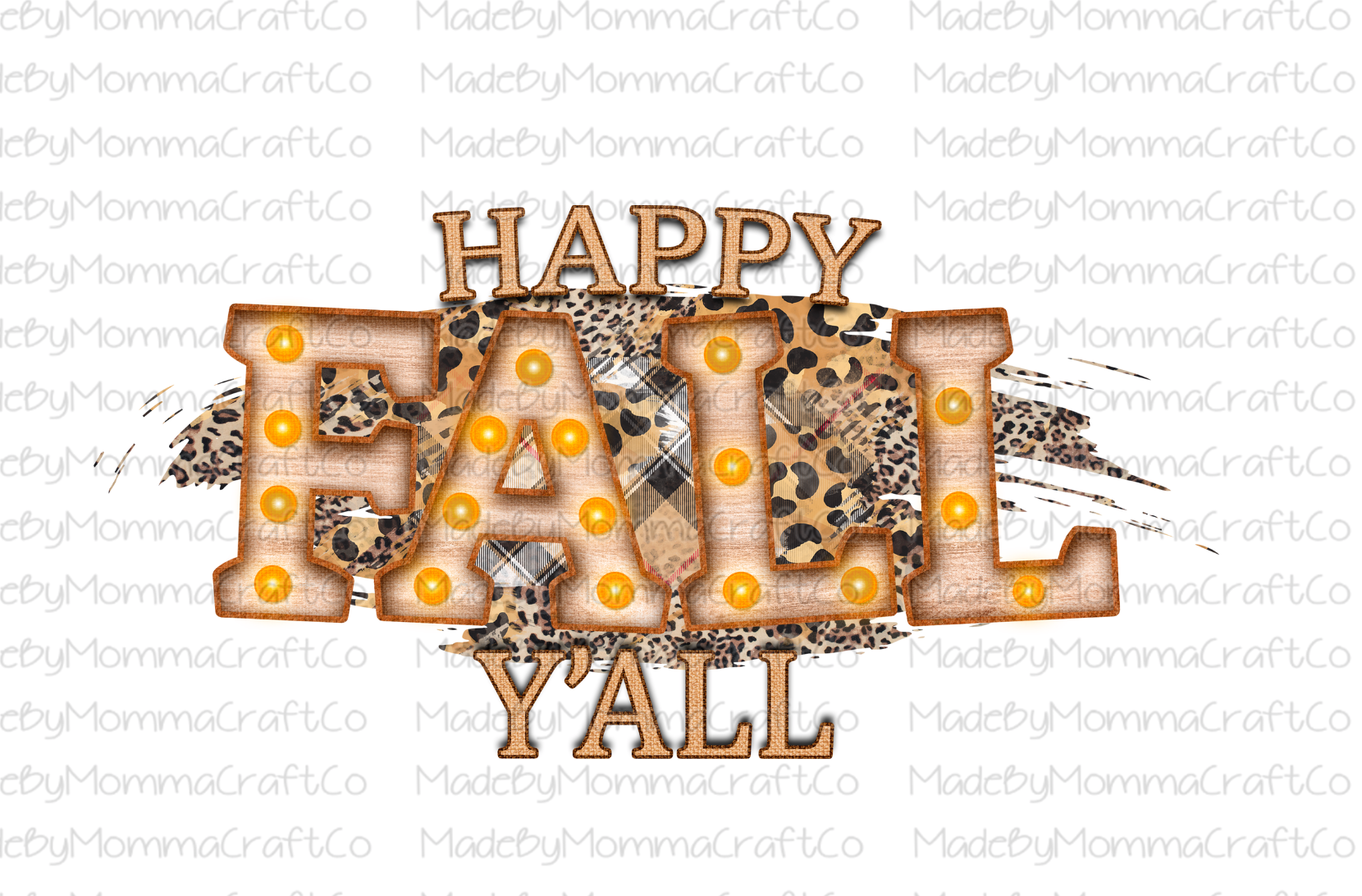 Happy Fall Y&#39;all  - Cheat Clear Waterslide™ or White Cast Sticker